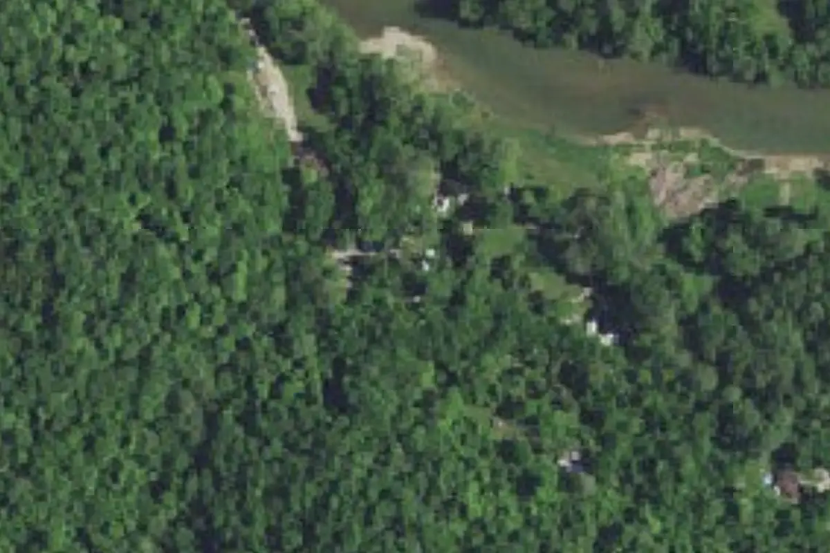 Aerial view of Barber Road Cabins and RV Campground