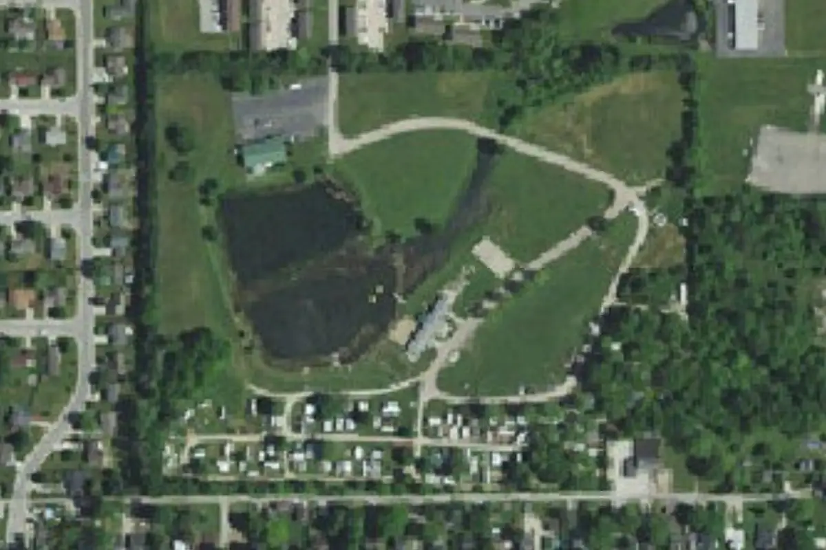 Aerial view of Goshen Moose Lodge Campground