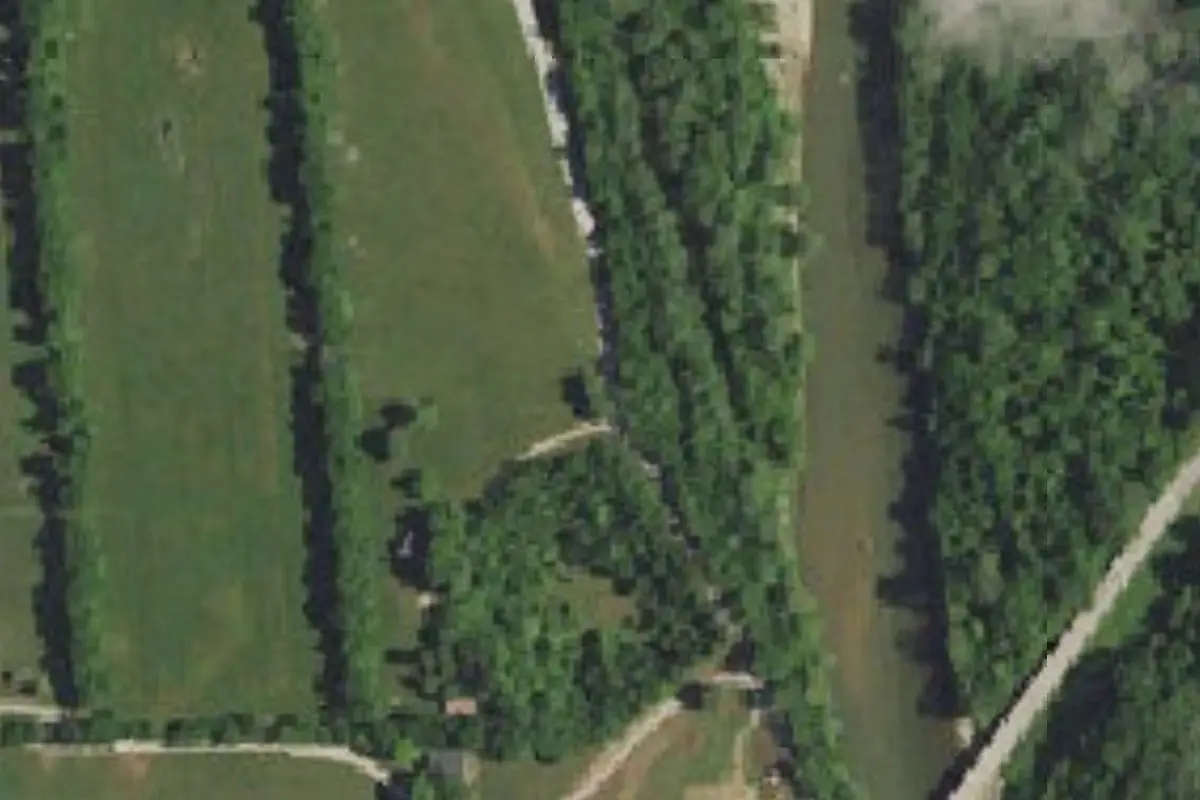 Aerial view of Morgan's Canoe Livery and Campground