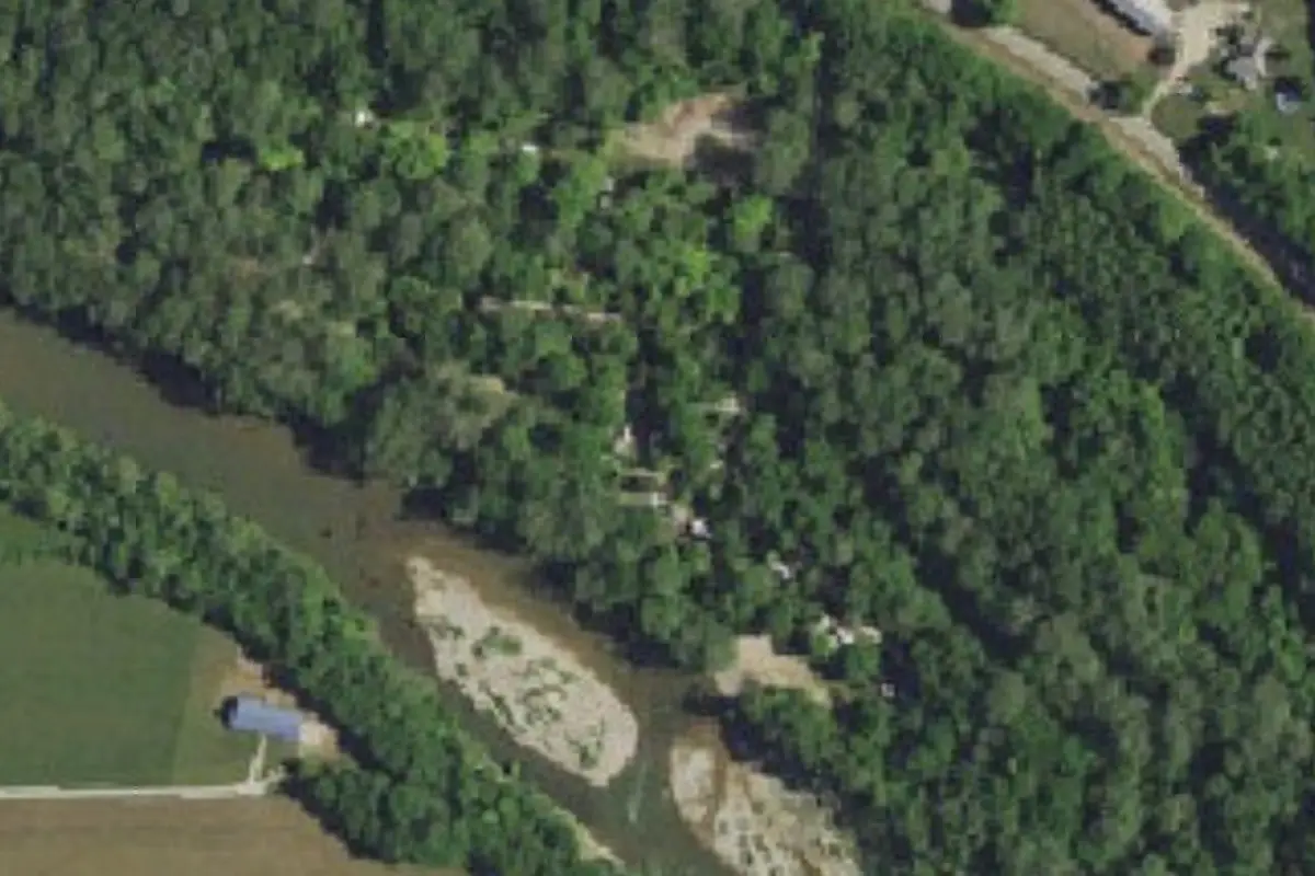 Aerial view of Whitewater Canoe Rental