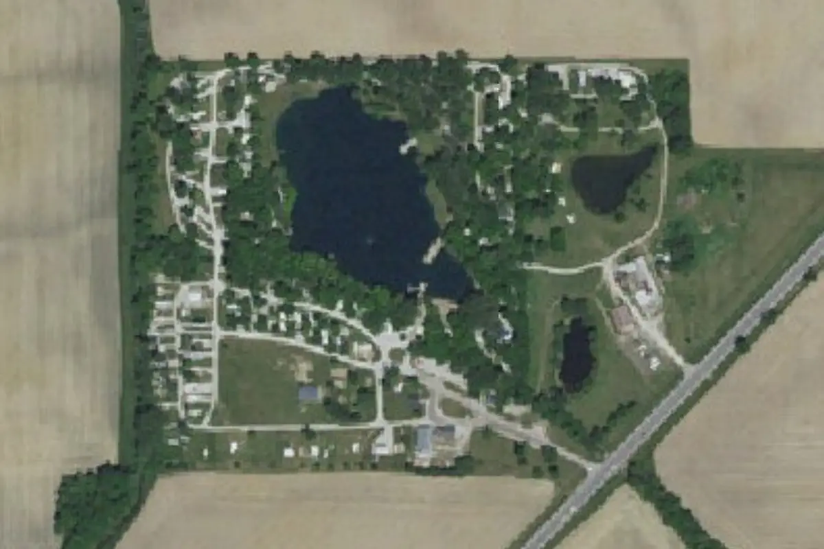 Aerial view of Hidden Lake Resort