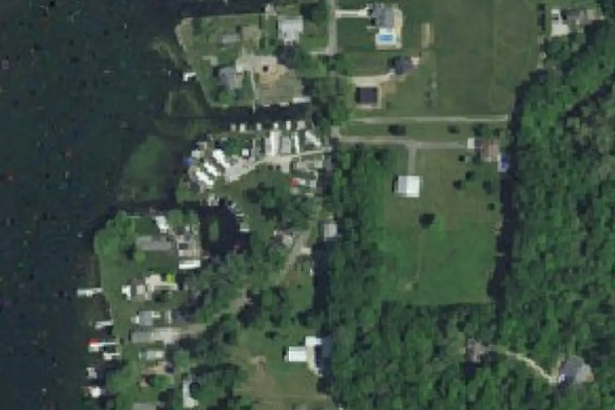 Aerial view of Dwyer's Trailer Park