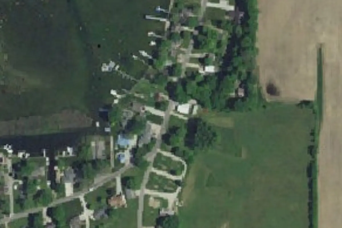 Aerial view of Hide-Away Campground