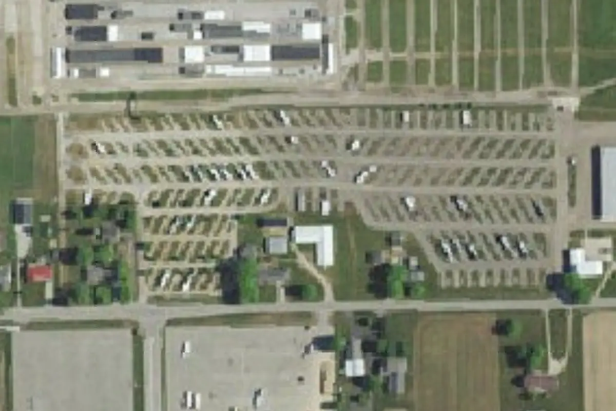 Aerial view of Shipshewana Campground South Park