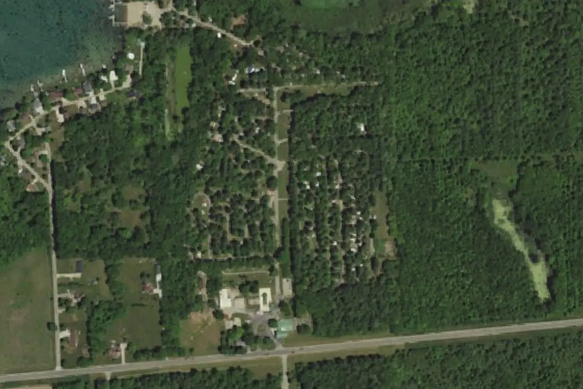 Aerial view of Twin Mills Camping Resort