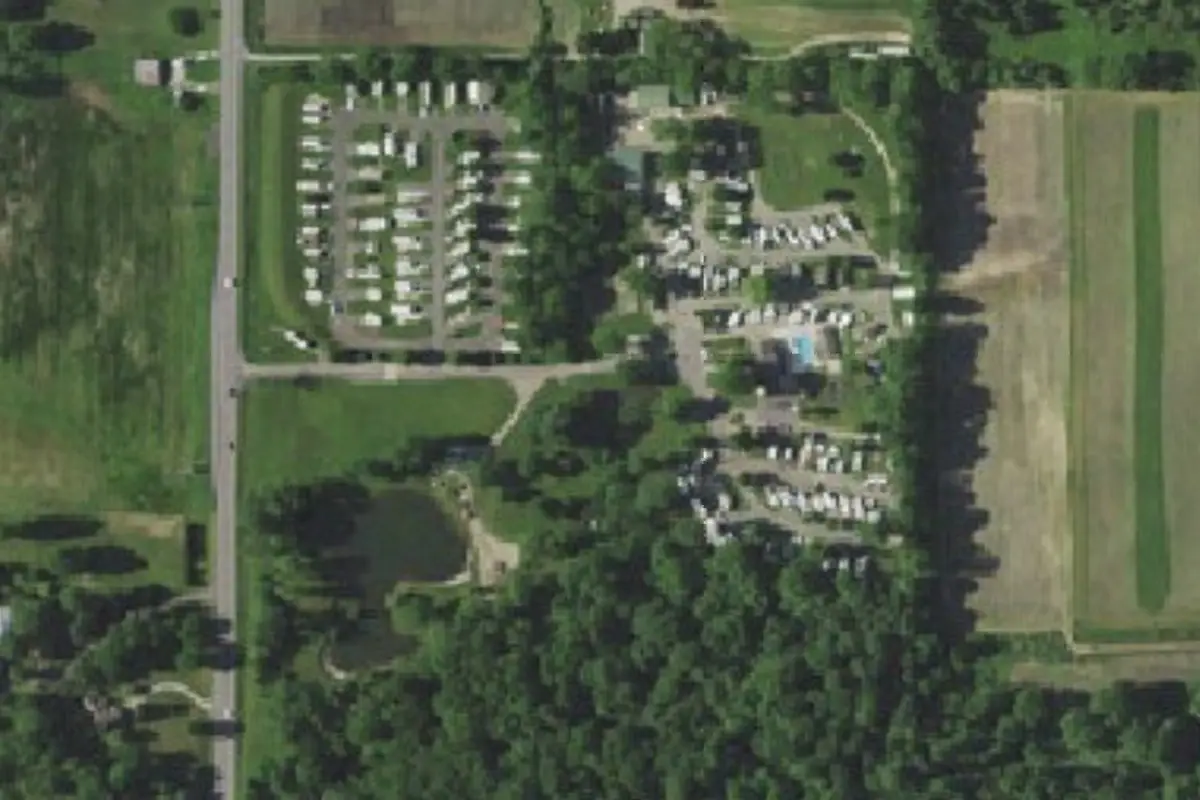 Aerial view of Michigan City Campground