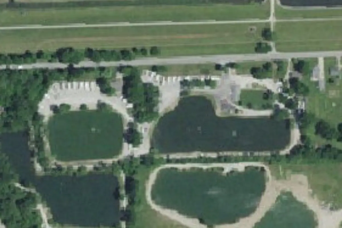 Aerial view of INDY Lakes