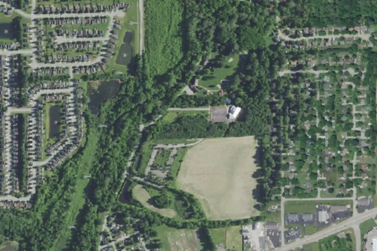 Aerial view of Jameson Camp