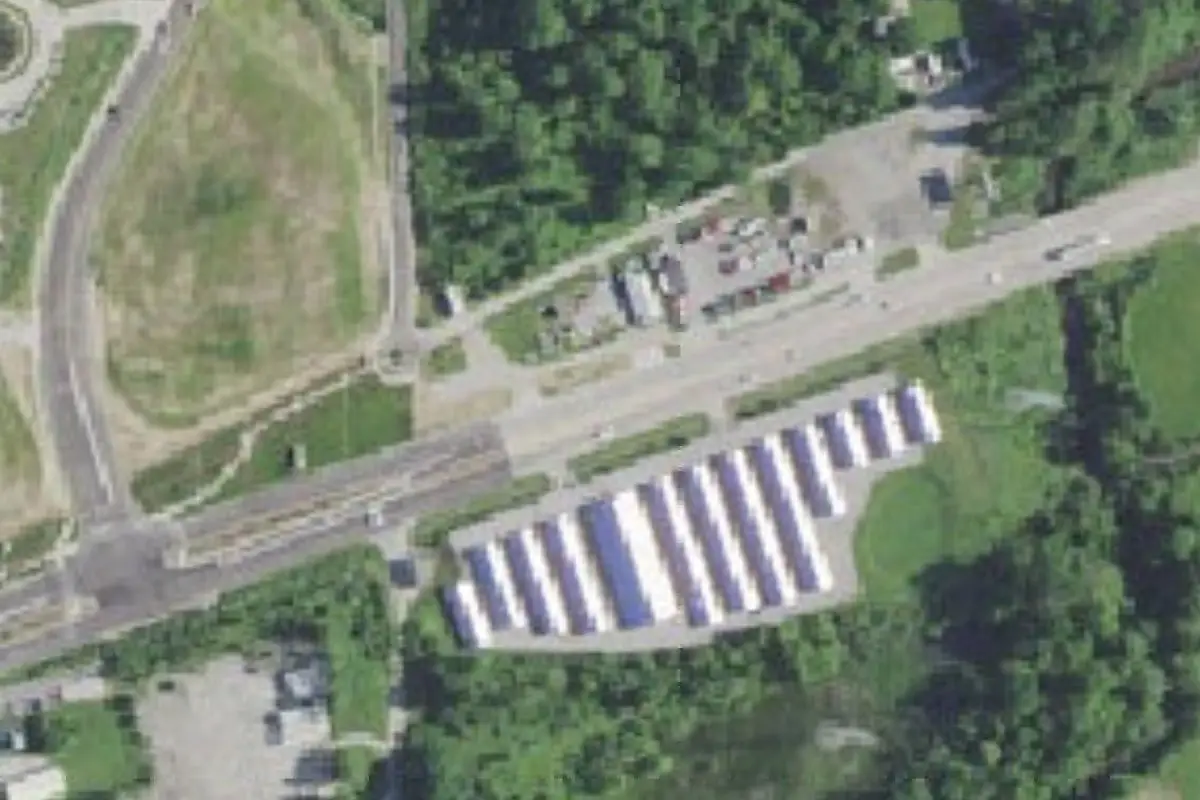 Aerial view of Yates Fishing Lake