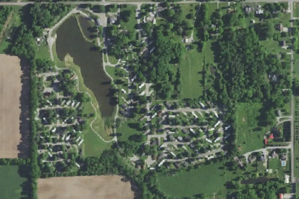 Aerial view of Echo Lake Manufactured Home Community