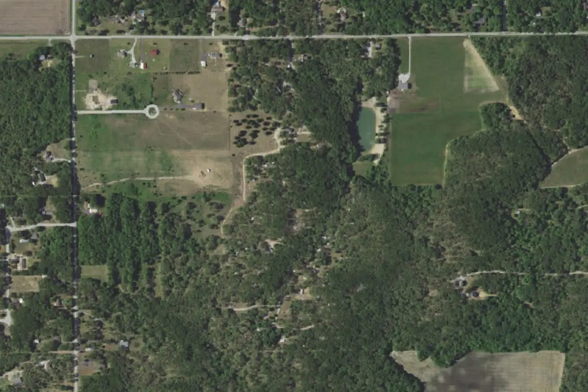 Aerial view of Pioneer Family Campground