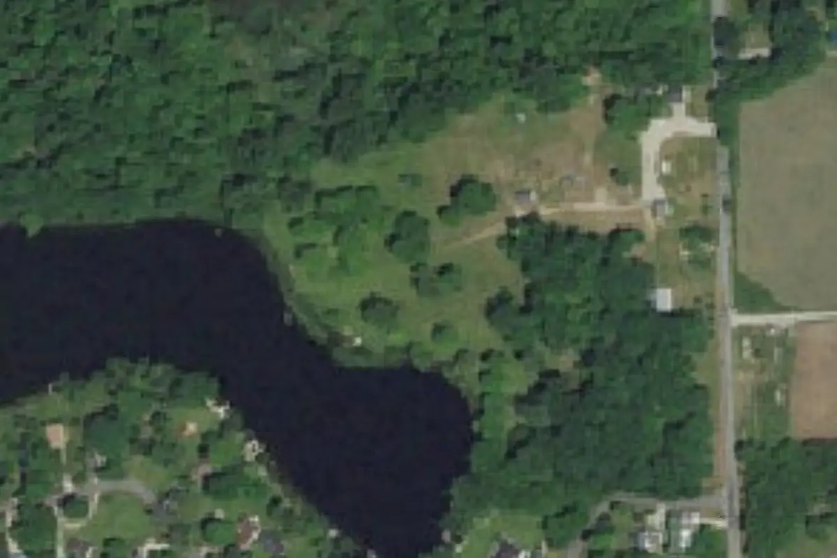 Aerial view of Harper Lake Campsite