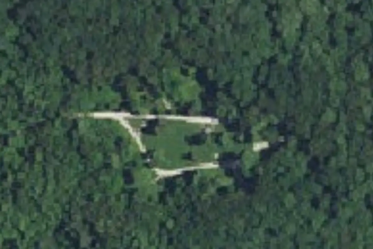 Aerial view of Shirley Creek Campground