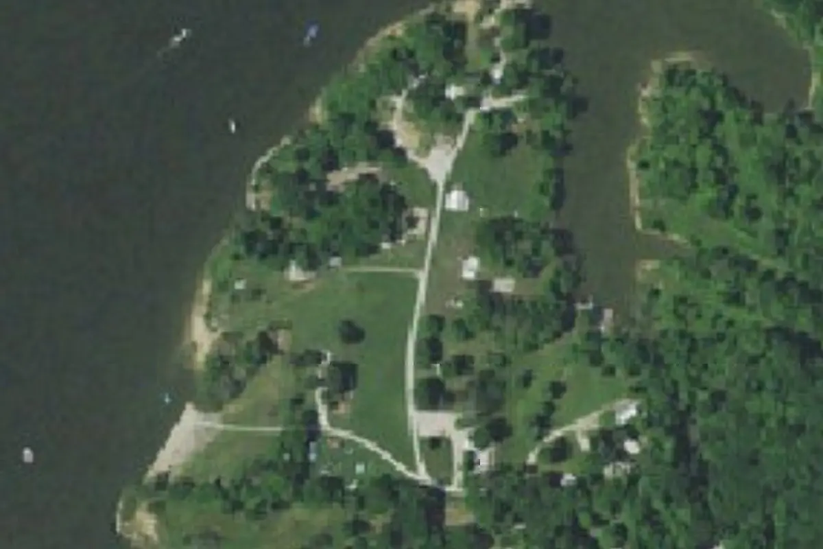 Aerial view of Hartman Trailer Camp
