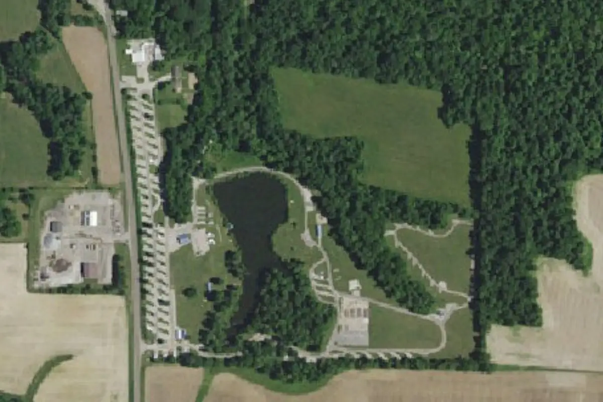 Aerial view of Unnamed campground