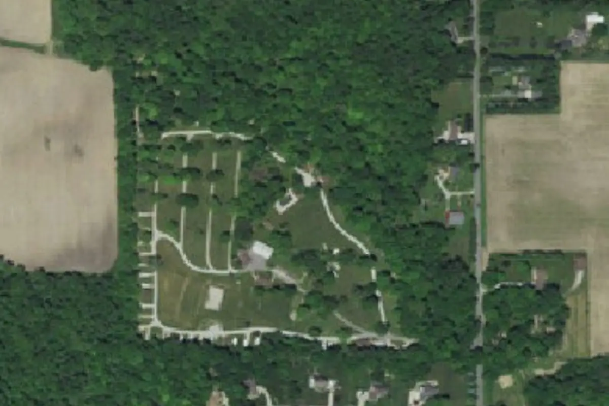 Aerial view of Sand Creek Campground