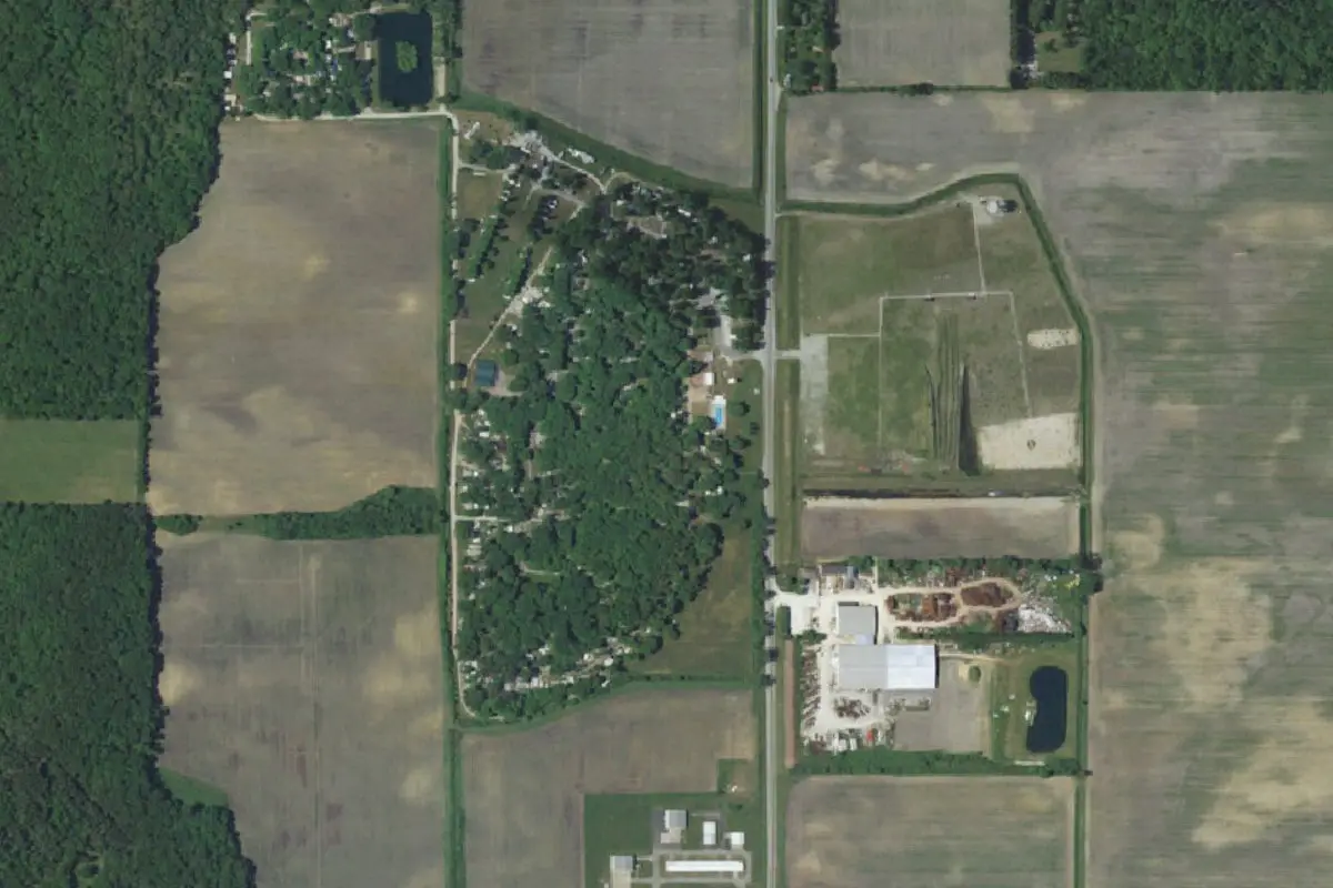 Aerial view of Broken Arrow Campground