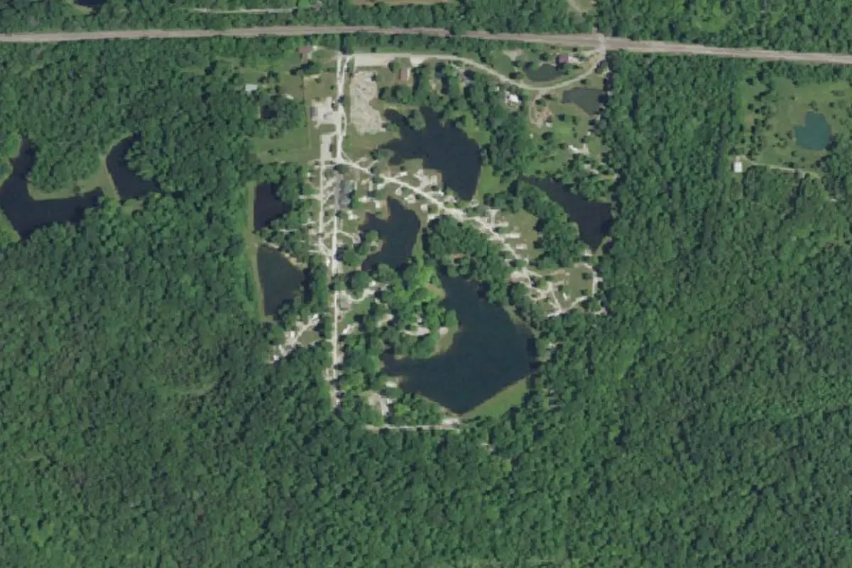 Aerial view of Delaware Campground
