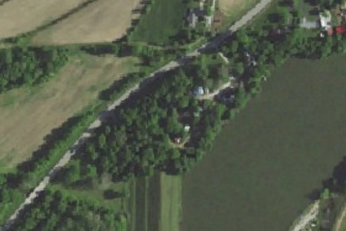 Aerial view of Wood's Campground