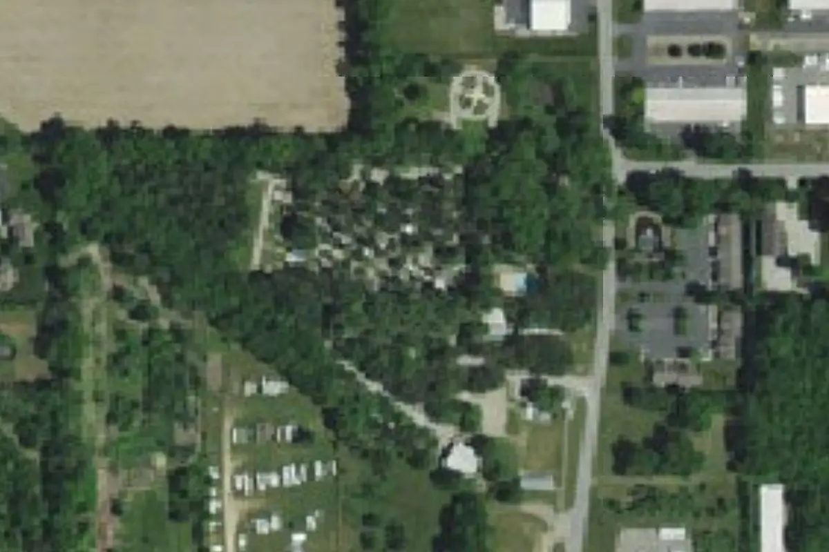 Aerial view of Elkhart RV Resort