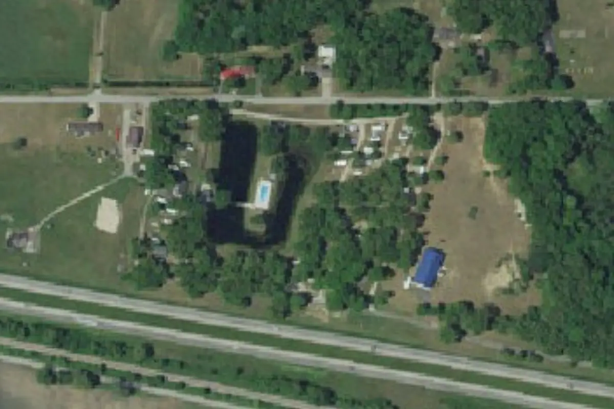 Aerial view of Tall Oaks RV Campground