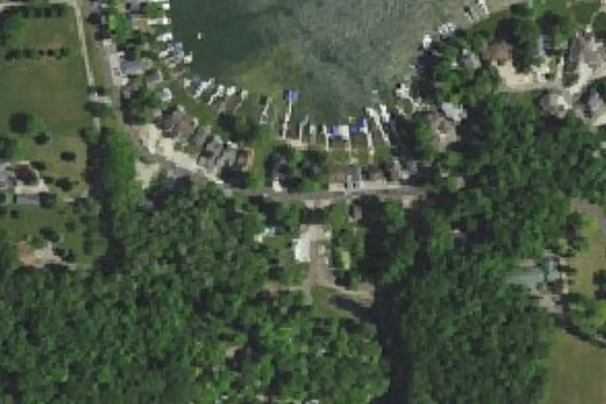 Aerial view of Lake James Family Resort