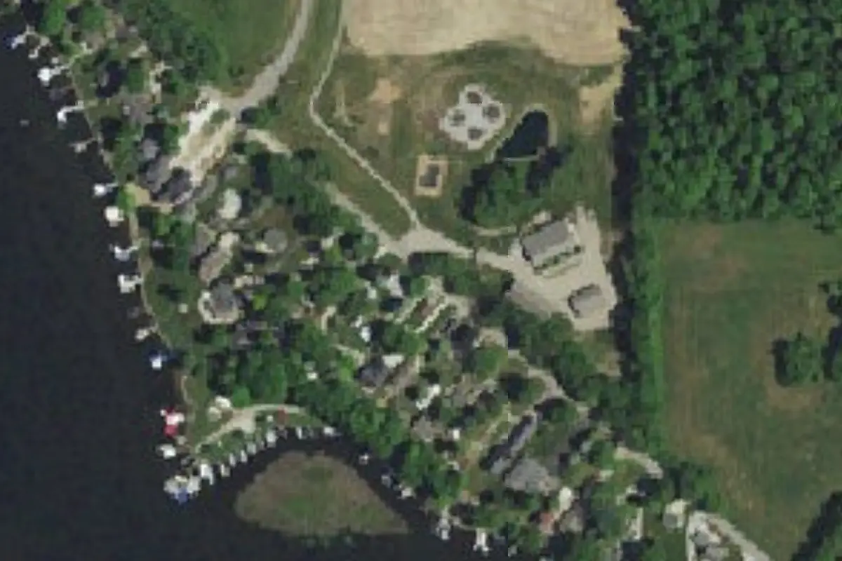 Aerial view of Pow Wow Point RV Park