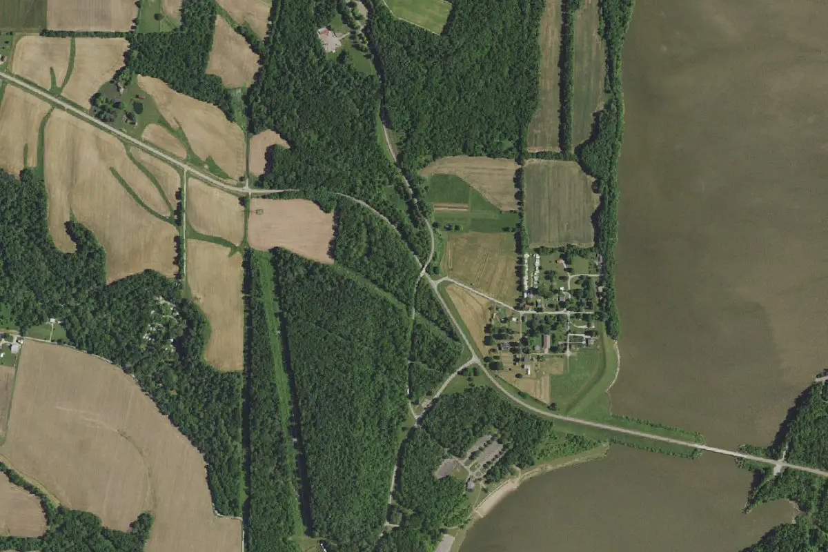 Aerial view of Brookville Lake – Quakertown SRA