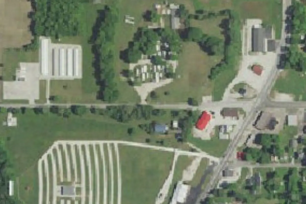 Aerial view of Elm Grove RV Park