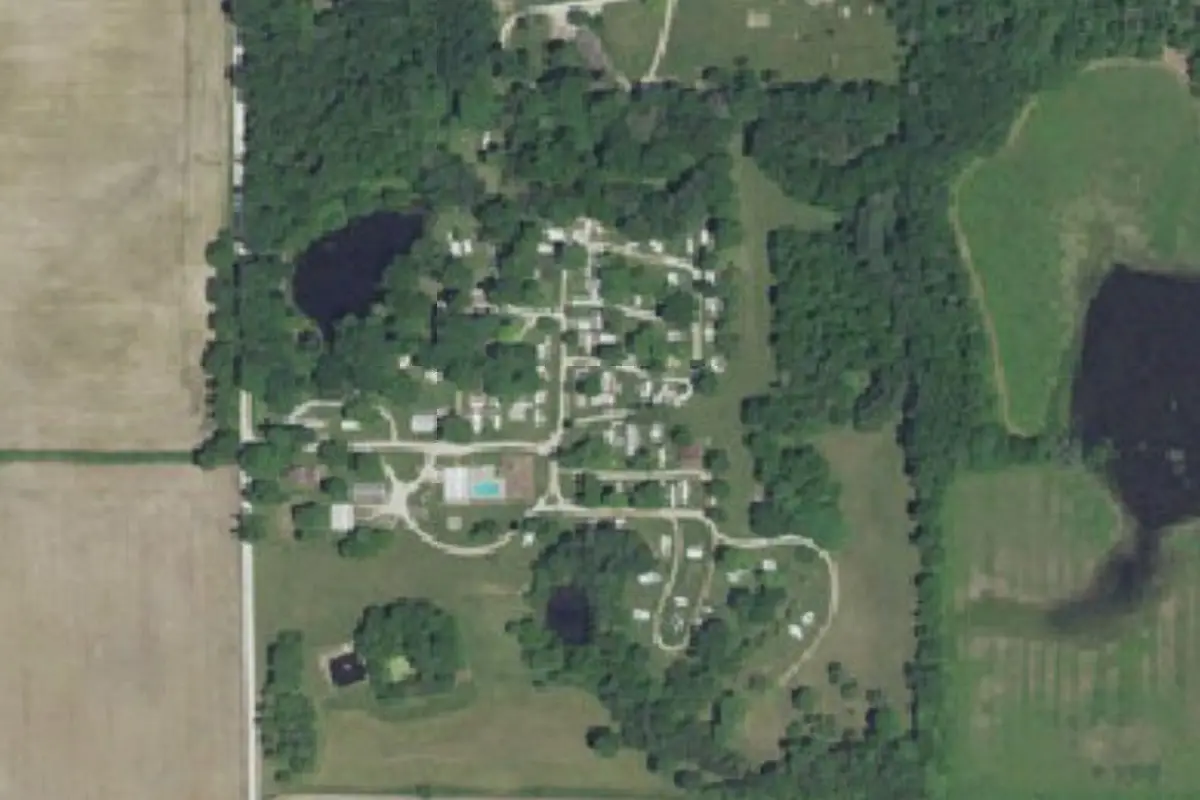 Aerial view of Klumpe Family Kampground