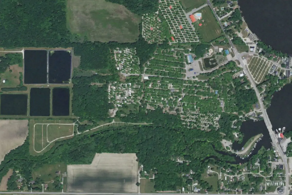 Aerial view of Indiana Beach Campground & RV Resort