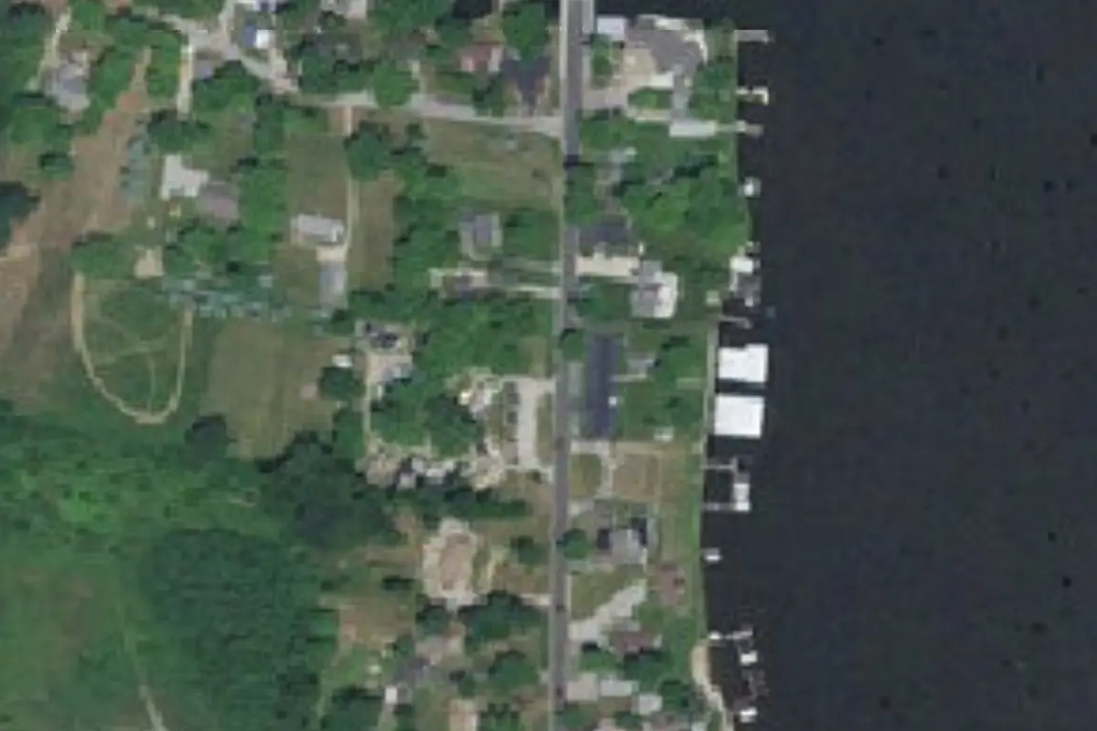 Aerial view of Shafer Shores Resorts