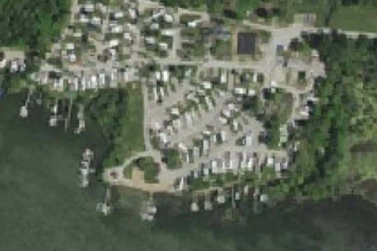 Aerial view of Blue Lake Campground